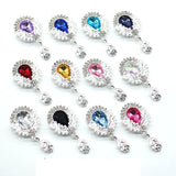 10Pcs Alloy Rhinestone Acrylic Lady Brooch Decoration DIY Accessories