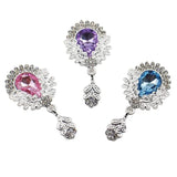 10Pcs Alloy Rhinestone Acrylic Lady Brooch Decoration DIY Accessories