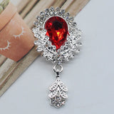 10Pcs Alloy Rhinestone Acrylic Lady Brooch Decoration DIY Accessories