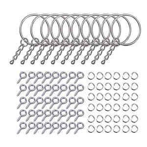 220pcs Metal Key Rings High Anti-rust Chain Jump Rings DIY Toy Models Part