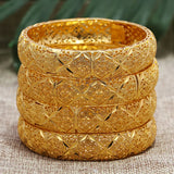 24K Flower Dubai Wedding Jewelry Ethiopian Kids Bangles