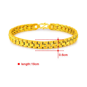 24K Plated Car Flower Bracelet for Women and Men's Jewelry