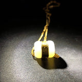 Chinese Jade Beads Pendant Necklace Women Jewelry Gift