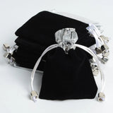 25Pcs Silver Velvet Gift Bags, Household Daily Xmas Birthday Party Pouches