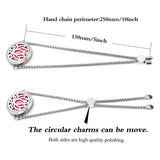 Stainless Steel Charm Bracelet w/ Diffuser Locket & 10 Pads