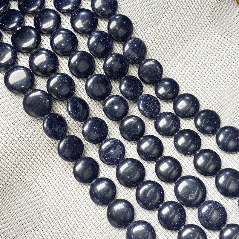 25pcs Natural Stone Button Shape Beads for DIY Jewelry Necklace
