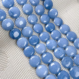 25pcs Natural Stone Button Shape Beads for DIY Jewelry Necklace