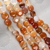25pcs Natural Stone Button Shape Beads for DIY Jewelry Necklace