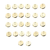 26Pcs 12mm Round Engrave Letter Charms Stainless Steel Initials DIY Jewelry