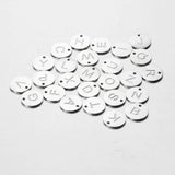 26Pcs 12mm Round Engrave Letter Charms Stainless Steel Initials DIY Jewelry