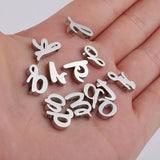 26Pcs Stainless Steel Alphabet Beads 1.8mm Hole DIY Necklace