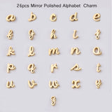 26Pcs Stainless Steel Alphabet Beads 1.8mm Hole DIY Necklace