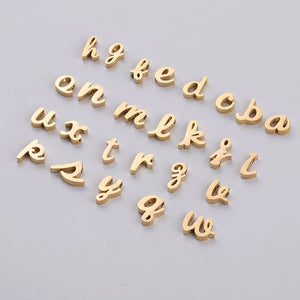 26Pcs Stainless Steel Alphabet Beads 1.8mm Hole DIY Necklace