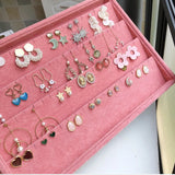 Pink Ring Jewelry Display Organizer Tray Holder Storage Box Showcase