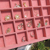 Pink Ring Jewelry Display Organizer Tray Holder Storage Box Showcase