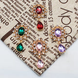 10Pcs Alloy Glass Rhinestone Brooch DIY Decoration