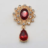 10Pcs Alloy Glass Rhinestone Brooch DIY Decoration