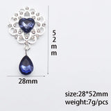 Alloy Peach Heart Drop Pendant DIY Wedding Candle Wine Cup Diamond Decorative