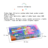 28 Rainbow Rubber Bands Set Kid Multi-functional DIY Toys for Girls