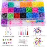 28 Rainbow Rubber Bands Set Kid Multi-functional DIY Toys for Girls