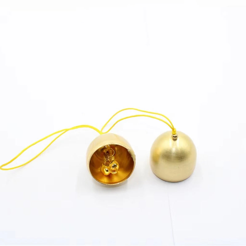 2pcs Metal Pure Copper Christmas Bell Brass Bell Pendant DIY Accessories