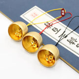 2pcs Metal Pure Copper Christmas Bell Brass Bell Pendant DIY Accessories