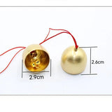 2pcs Metal Pure Copper Christmas Bell Brass Bell Pendant DIY Accessories