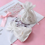 10x14cm Eyelet Lace Jewelry Gift Bag Wedding Candy Pouch