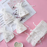 10x14cm Eyelet Lace Jewelry Gift Bag Wedding Candy Pouch