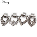 Surgical Steel Ear Tunnels Plugs Double Flare Piercing Gauges Earrings
