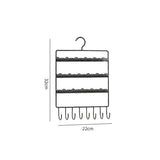 3 Layer Jewelry Organizer Holder Wall Hanging Metal Display Stand Rack