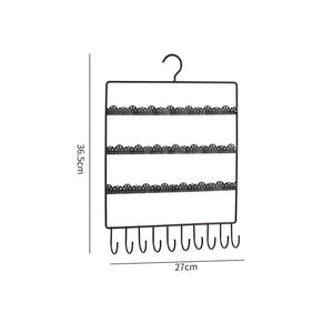 3 Layer Jewelry Organizer Holder Wall Hanging Metal Display Stand Rack