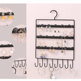 3 Layer Jewelry Organizer Holder Wall Hanging Metal Display Stand Rack