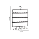 3 Layer Jewelry Organizer Holder Wall Hanging Metal Display Stand Rack
