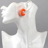 3 Pair/Set Neon Circle Acrylic Hoop Earrings C-Shape Geometric Statement Jewelry