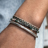 Men's Skull Stone Beads Bracelets Set
