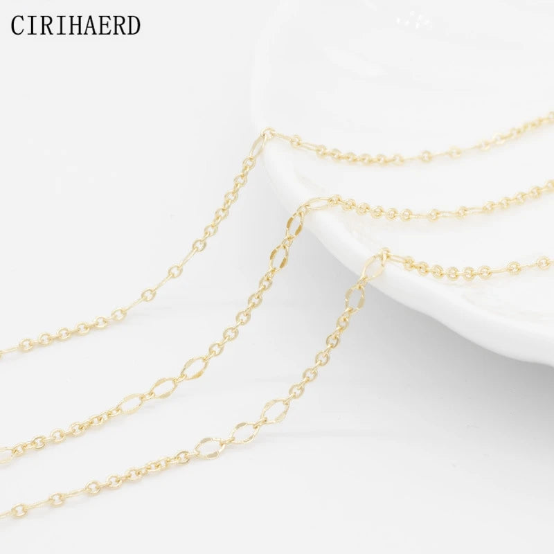 14K Plated Women's Neck Chain for DIY Jewelry Making