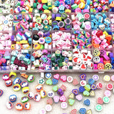 30/60pcs 10mm Heart Polymer Clay Beads for Jewelry Making DIY Bracelet
