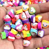 30/60pcs 10mm Heart Polymer Clay Beads for Jewelry Making DIY Bracelet