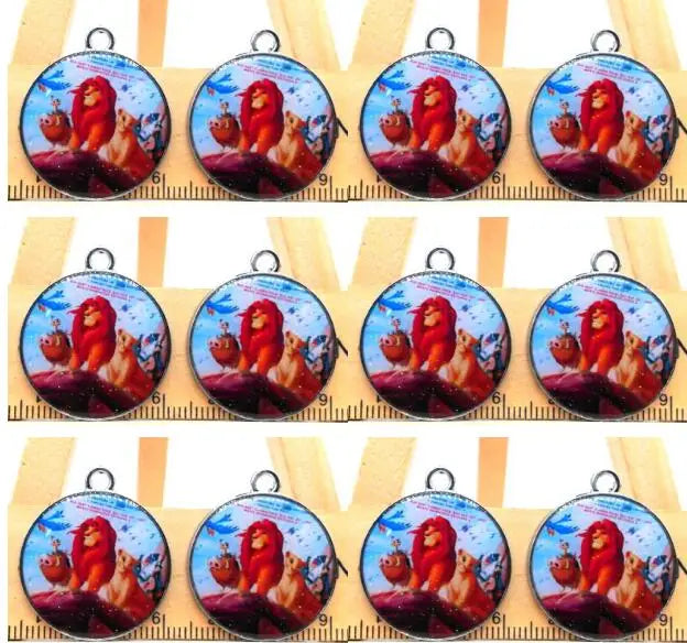 30 Cartoon Lion Charms DIY Pendant Jewelry Making