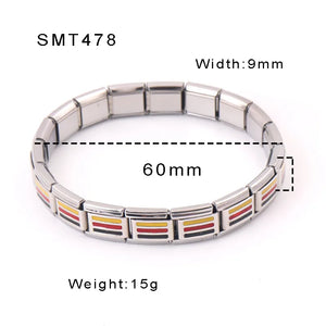 304L SS INS Style Men's Bangle & Women's Elastic Charm Bracelet