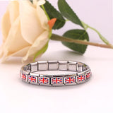 304L SS INS Style Men's Bangle & Women's Elastic Charm Bracelet