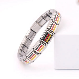 304L SS INS Style Men's Bangle & Women's Elastic Charm Bracelet