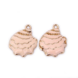 30pcs Pink Enamel Alloy Charms DIY Jewelry Findings Necklace Earring Pendant
