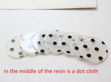30pcs 35mm Fabric Resin Beads DIY Earring/Garment Pendant