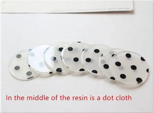30pcs 35mm Fabric Resin Beads DIY Earring/Garment Pendant