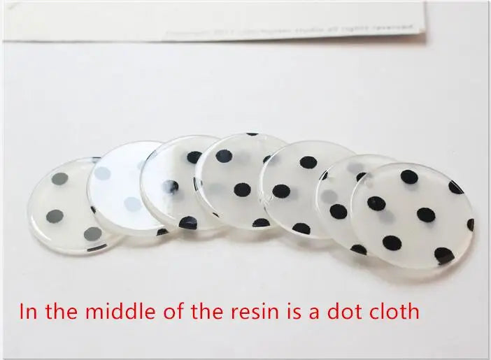 30pcs 35mm Fabric Resin Beads DIY Earring/Garment Pendant