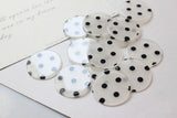 30pcs 35mm Fabric Resin Beads DIY Earring/Garment Pendant