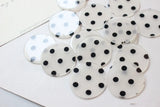 30pcs 35mm Fabric Resin Beads DIY Earring/Garment Pendant