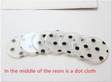 30pcs 35mm Fabric Resin Beads DIY Earring/Garment Pendant